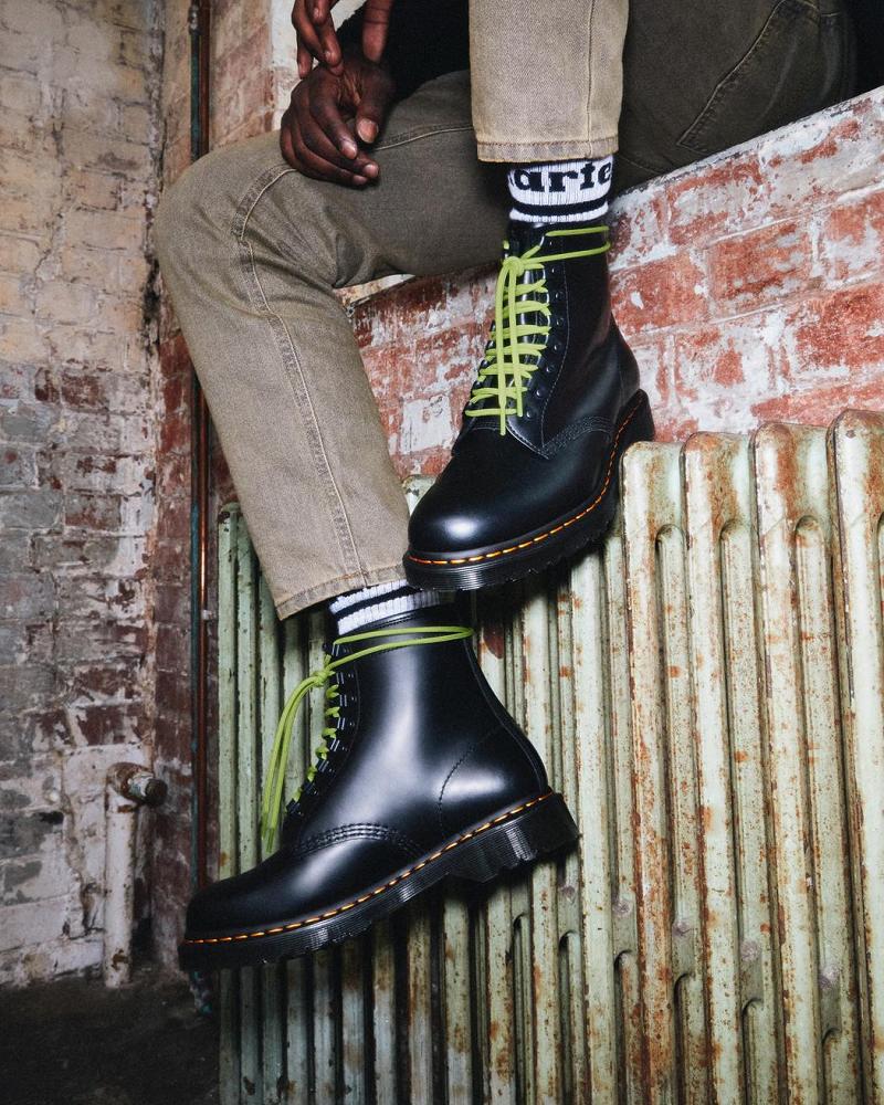 Dr Martens 1460 Ben Smooth Leren Veterlaarzen Heren Zwart | NL 306LIS